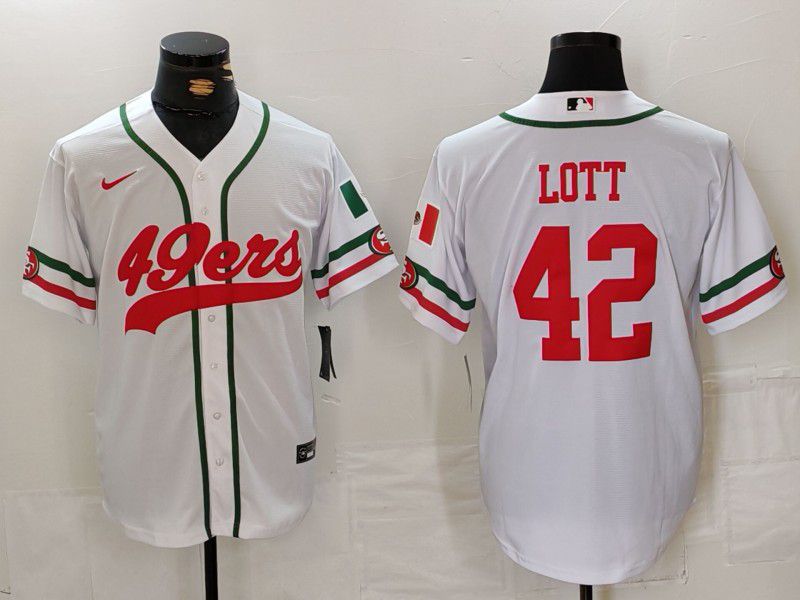 Men San Francisco 49ers #42 Lott White Joint Name 2024 Nike Limited NFL Jersey style 1->san francisco 49ers->NFL Jersey
